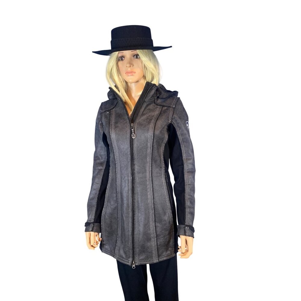 NWT KUHL Women's XS Dani Sherpa Trench Jacket MSRP$349 Black New - Picture 10 of 17